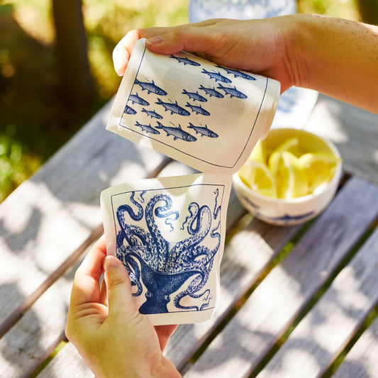 Coastal Cocktail Napkin Roll-Nautical Decor and Gifts