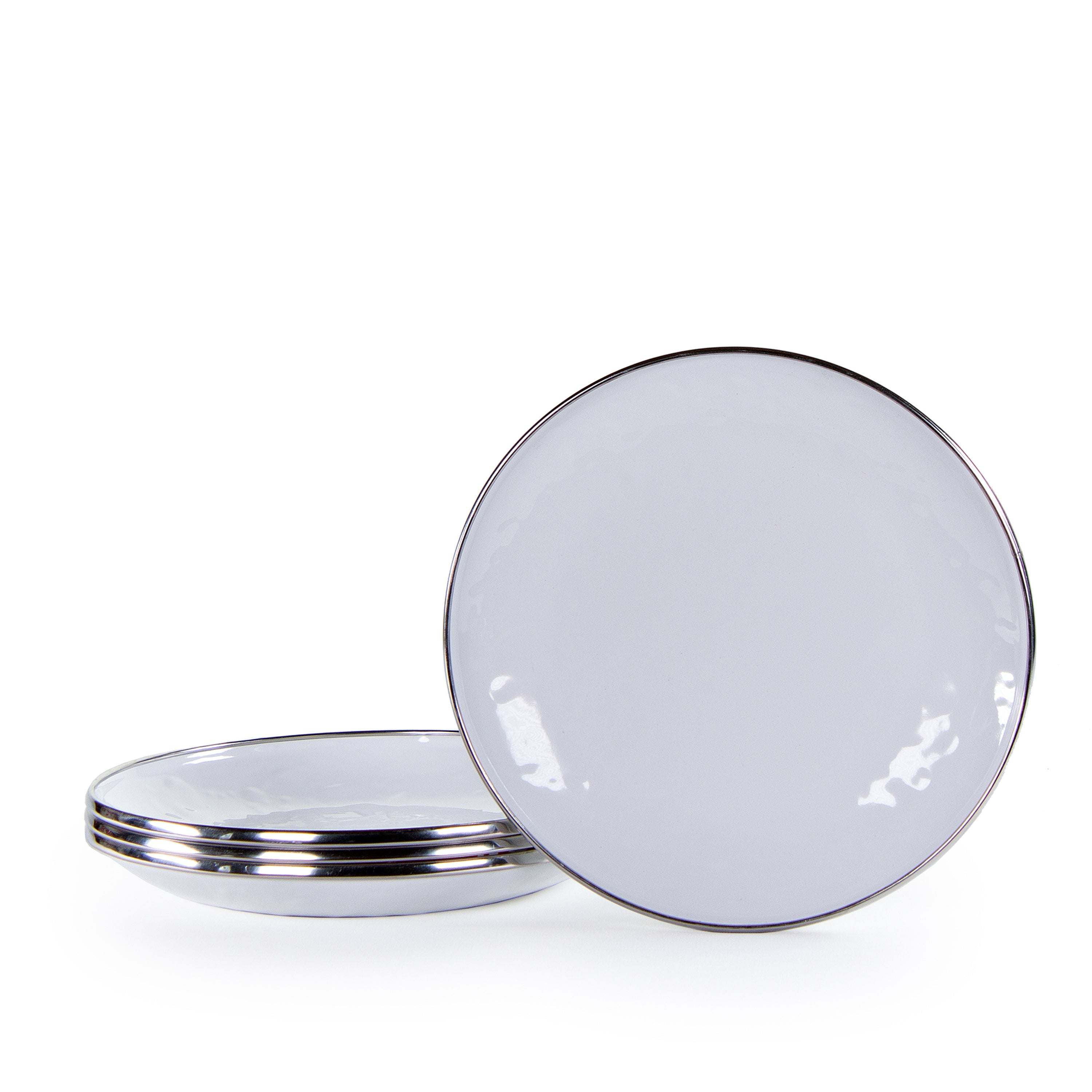 Classic White Appetizer Plates Set of 4 Nautical Decor and Gifts