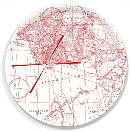 Holiday Hunt Large Round Birchwood Tray-Nautical Decor and Gifts