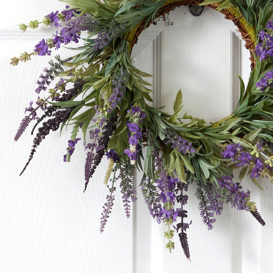 18” Lavender Wreath-Nautical Decor and Gifts