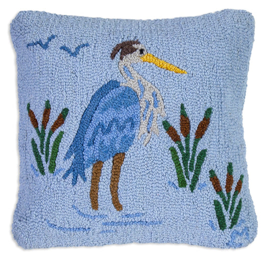 Blue Heron-Pillow-Nautical Decor and Gifts
