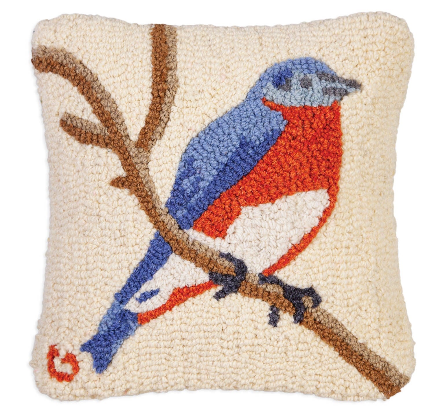 Bluebird on White-Pillow-Nautical Decor and Gifts