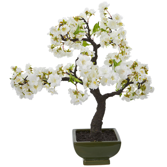 Cherry Blossom Bonsai Artificial Tree-Faux Plant-Nautical Decor and Gifts