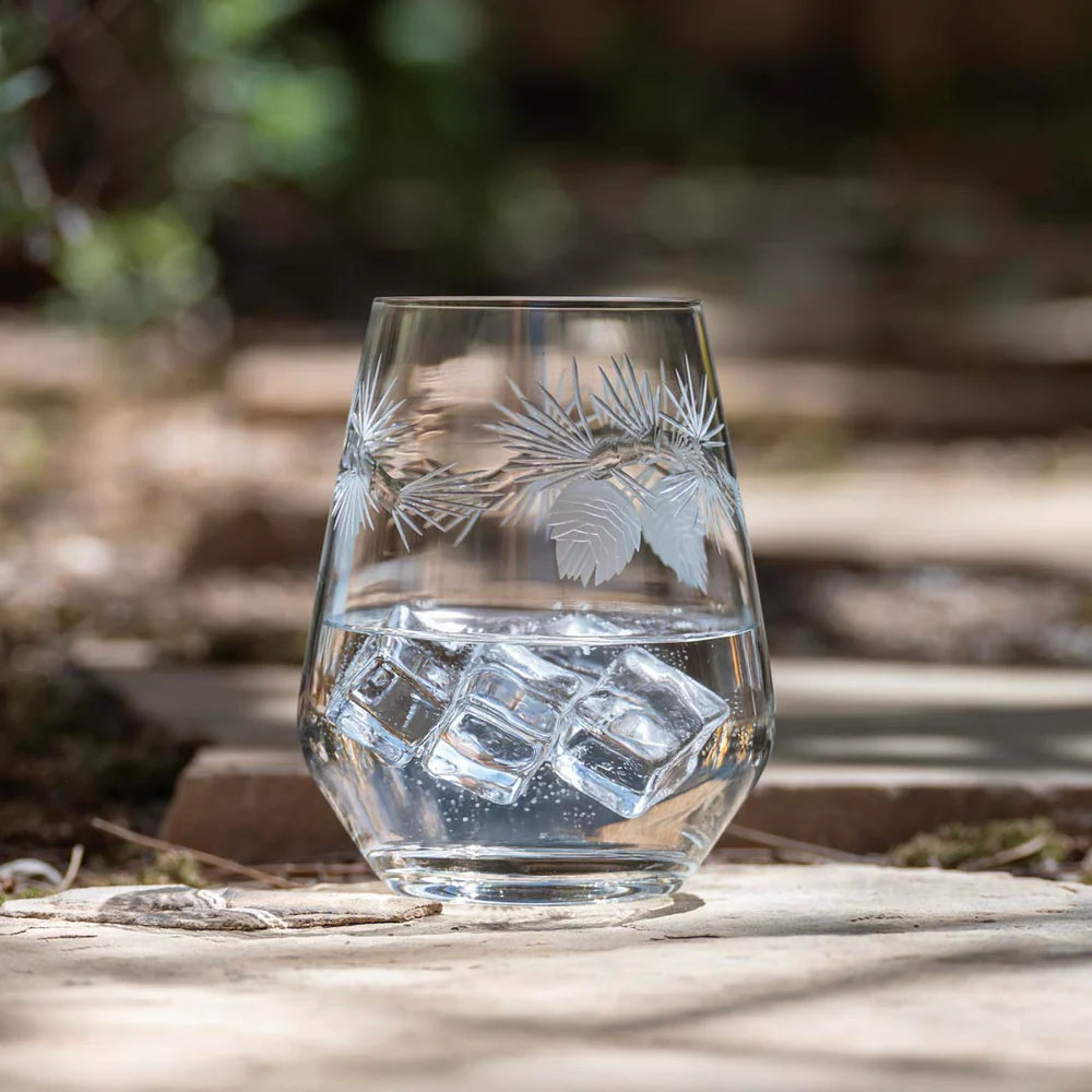 Icy Pine 18oz Stemless Wine Glass | Free Shipping