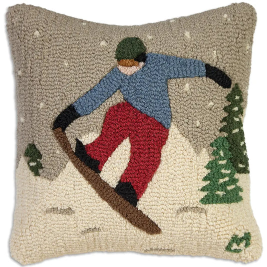 Look Ma! Snowboarder Pillow-Pillow-Nautical Decor and Gifts