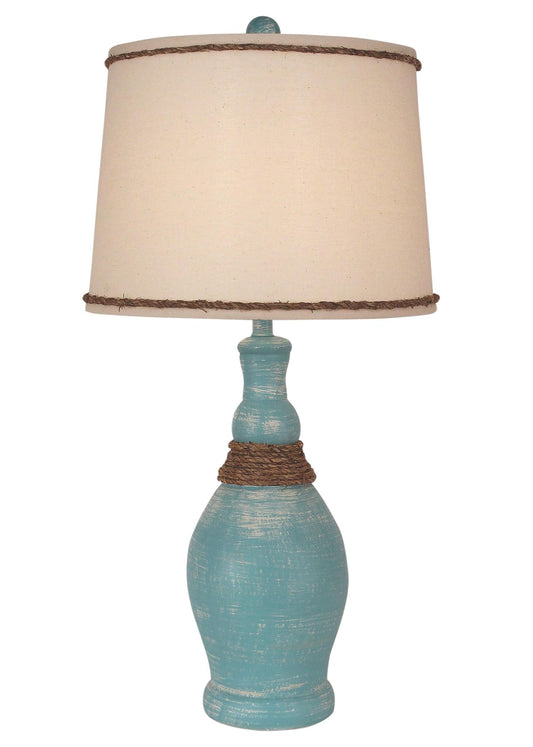 Turquoise Sea Slender Table Lamp-Lamp-Nautical Decor and Gifts
