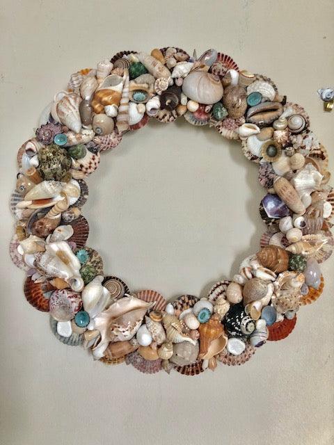 Prosperity Seashell Wreath-Wreath-Nautical Decor and Gifts