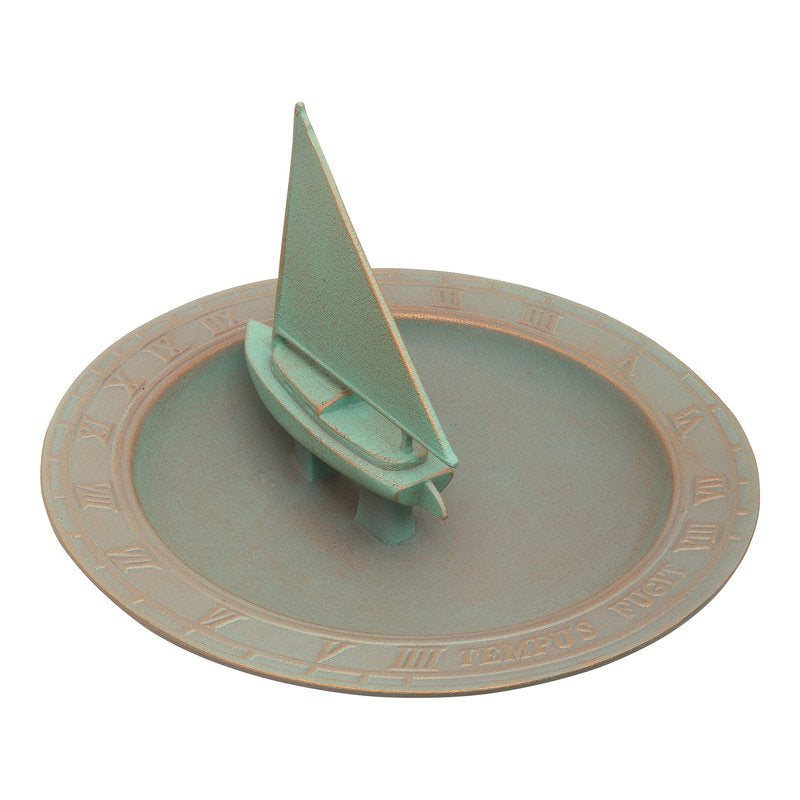 Sailboat Sundial Birdbath-Nautical Clocks-Nautical Decor and Gifts