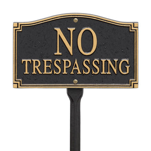 No Trespassing Statement Plaque – Wall/Lawn-Nautical Decor and Gifts