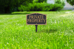 Private Property Statement Plaque – Wall/Lawn-Nautical Decor and Gifts