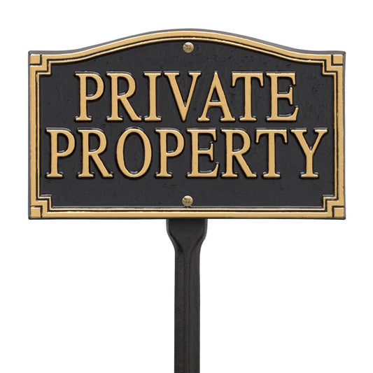 Private Property Statement Plaque – Wall/Lawn-Nautical Decor and Gifts