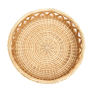 Alon Woven Rattan Basket Tray-Nautical Decor and Gifts