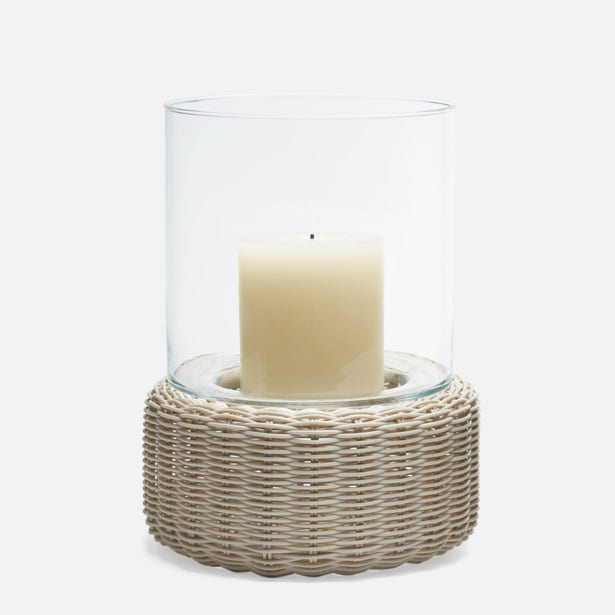 Amity Faux Rattan Hurricanes-Nautical Decor and Gifts