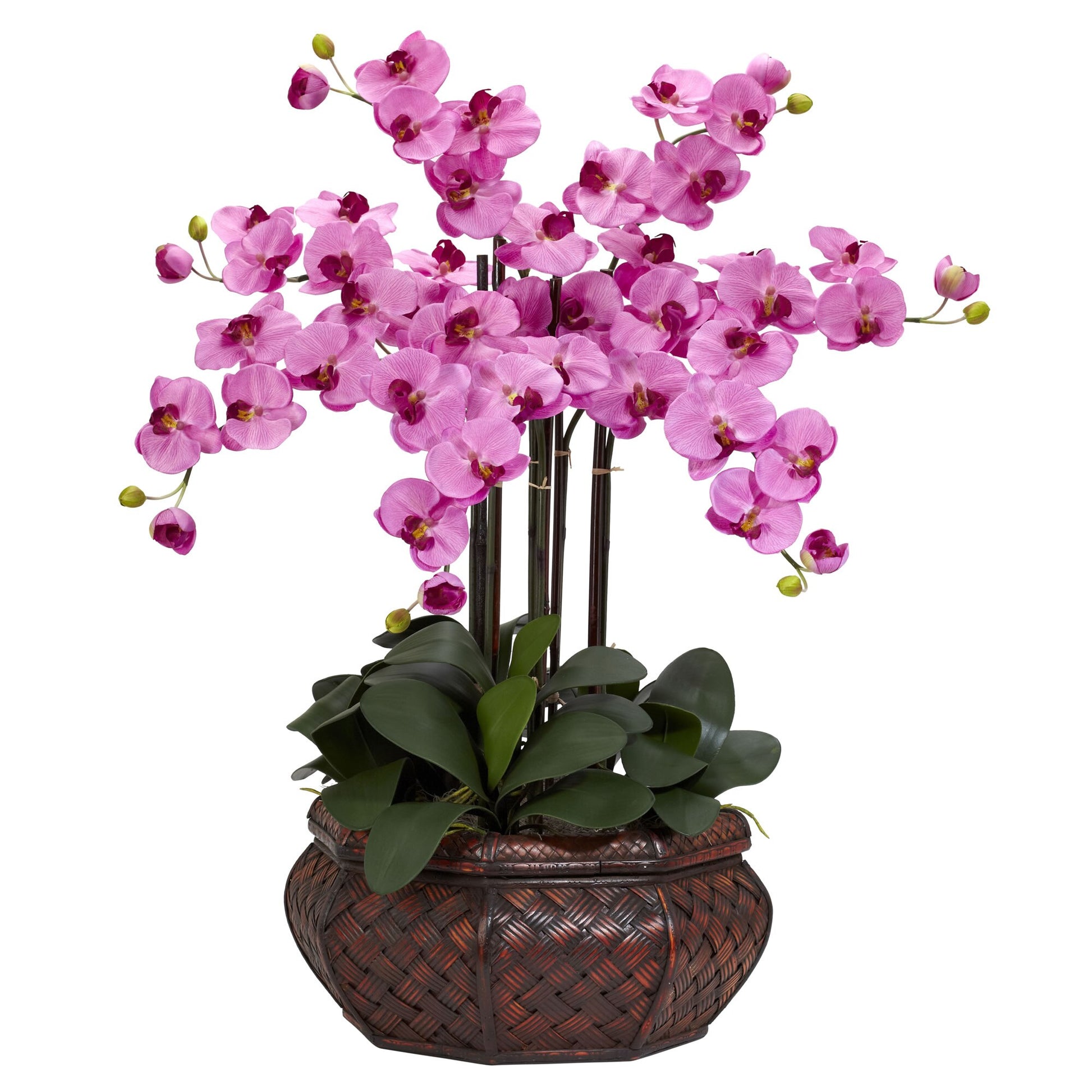 Large Phalaenopsis Silk Flower Arrangement-Faux Plant-Nautical Decor and Gifts