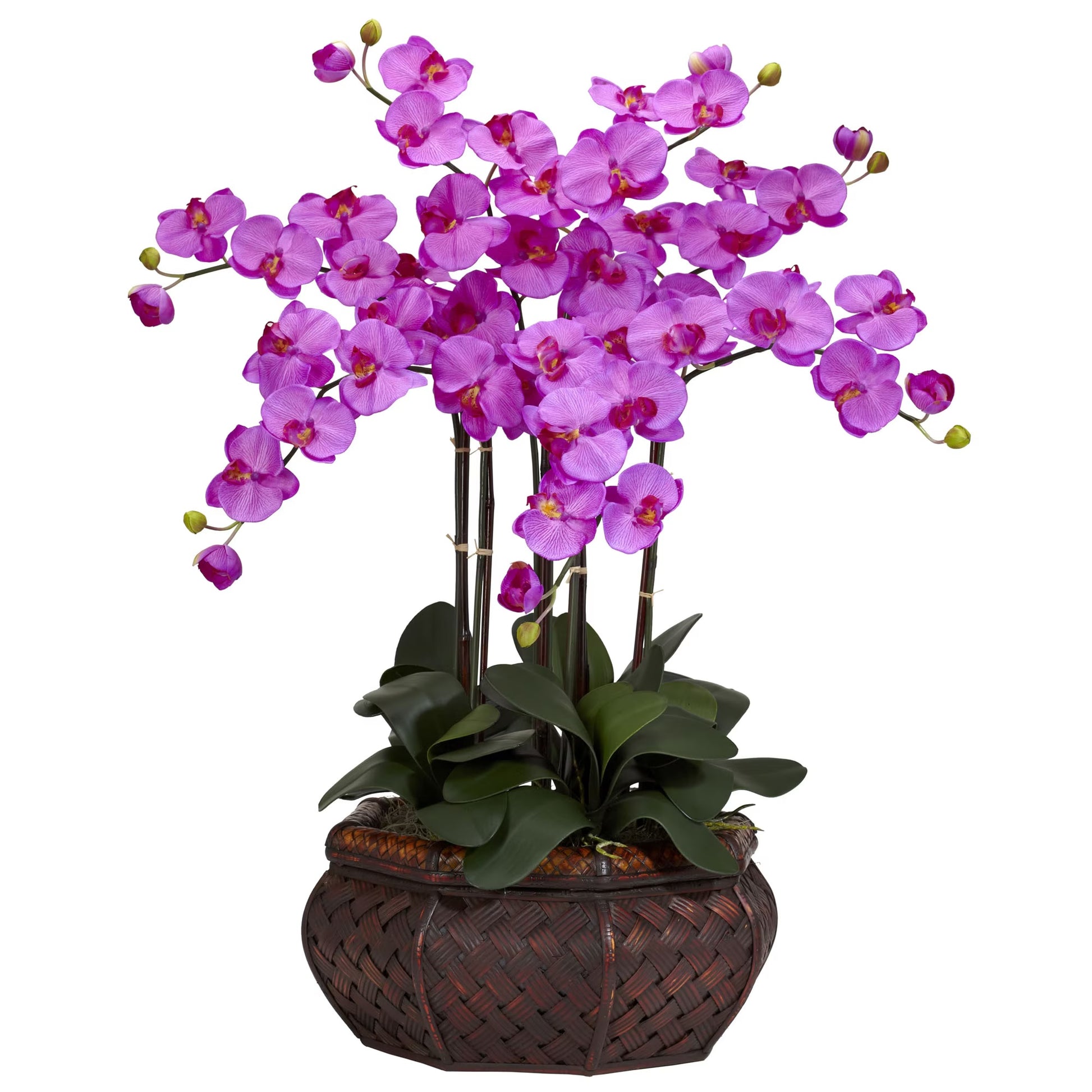 Large Phalaenopsis Silk Flower Arrangement-Faux Plant-Nautical Decor and Gifts