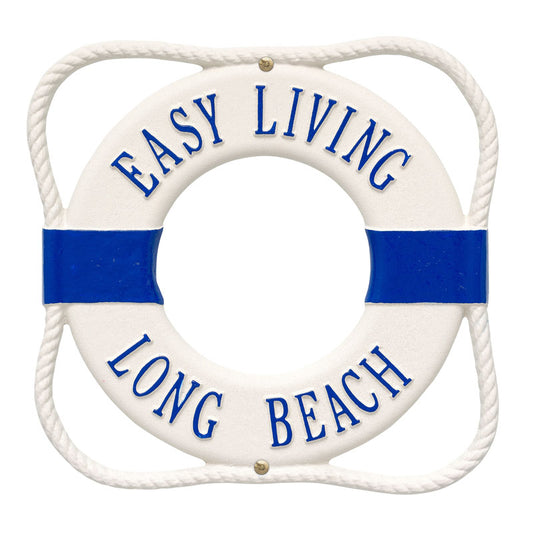 Personalized Life Ring Plaque-Weathervane-Nautical Decor and Gifts