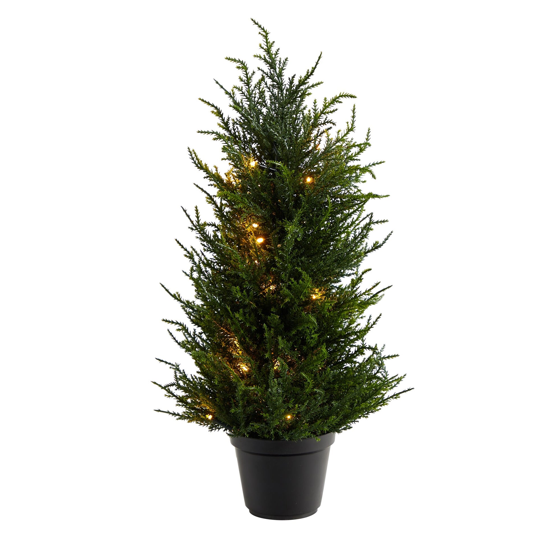 18” Cedar Artificial Tree with LED Lights-Nautical Decor and Gifts