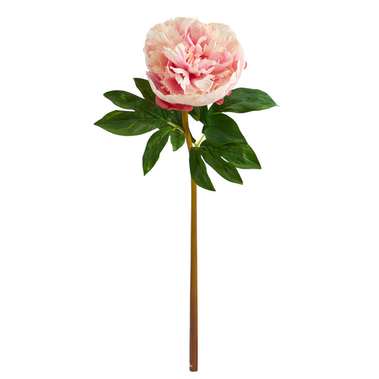 20” Peony Artificial Flower (Set Of 3)-Faux Plant-Nautical Decor and Gifts