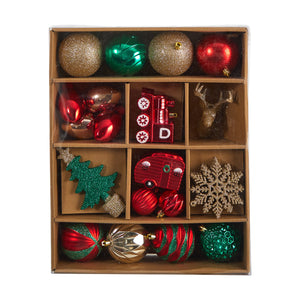 25 Count Shatterproof Ornament Set with Re-Useable Storage Container-Nautical Decor and Gifts
