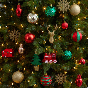 25 Count Shatterproof Ornament Set with Re-Useable Storage Container-Nautical Decor and Gifts