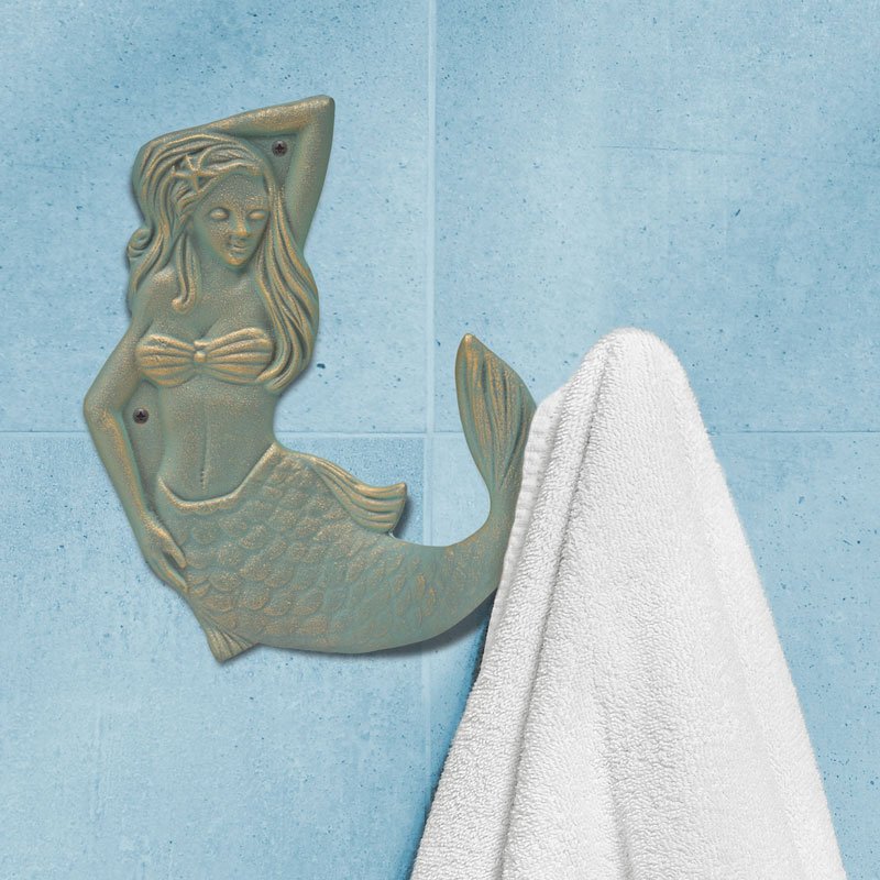 Mermaid Towel Hook-Nautical Decor and Gifts