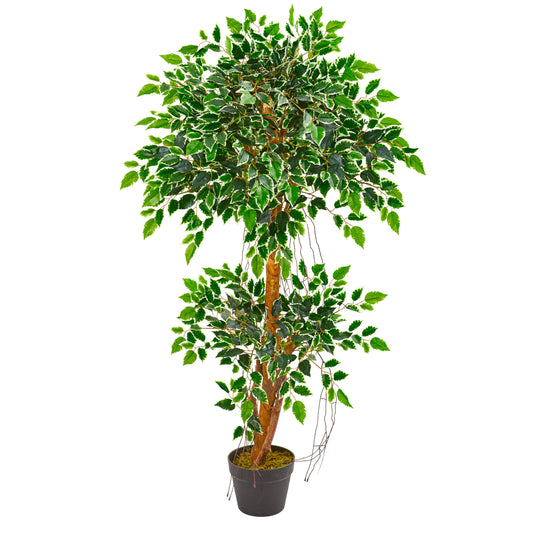 Variegated Ficus Artificial Tree-Faux Plant-Nautical Decor and Gifts