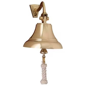 5" Brass Bell w/ Off-White Lanyard-Lamp-Nautical Decor and Gifts