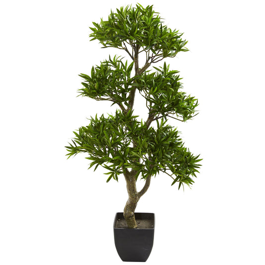 37” Bonsai Styled Podocarpus Artificial Tree-Faux Plant-Nautical Decor and Gifts