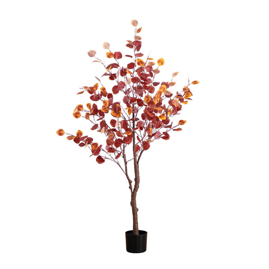 Pre-Lit Autumn Eucalyptus Artificial Fall Tree-Faux Plant-Nautical Decor and Gifts