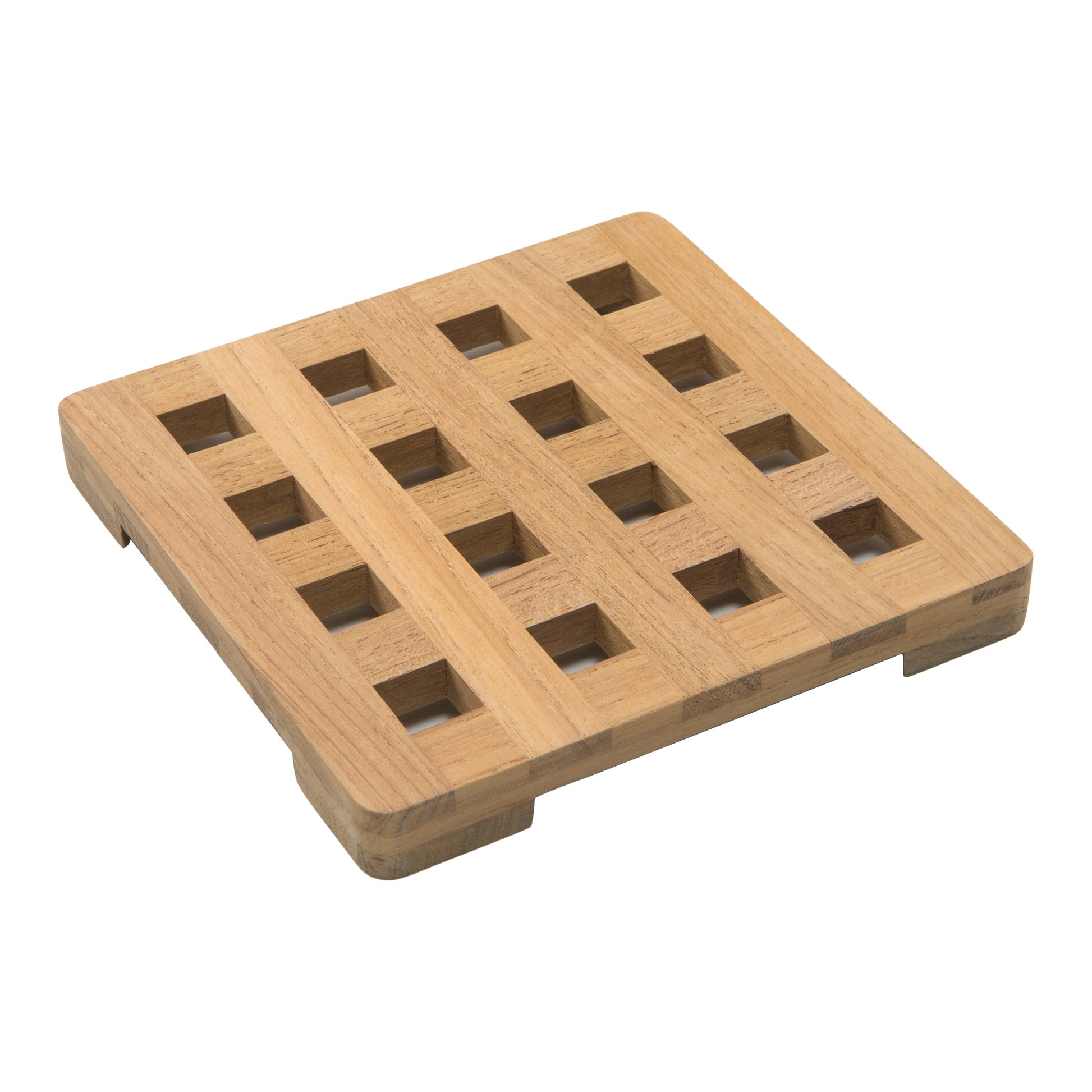 Teak Square Trivet-Trivet-Nautical Decor and Gifts