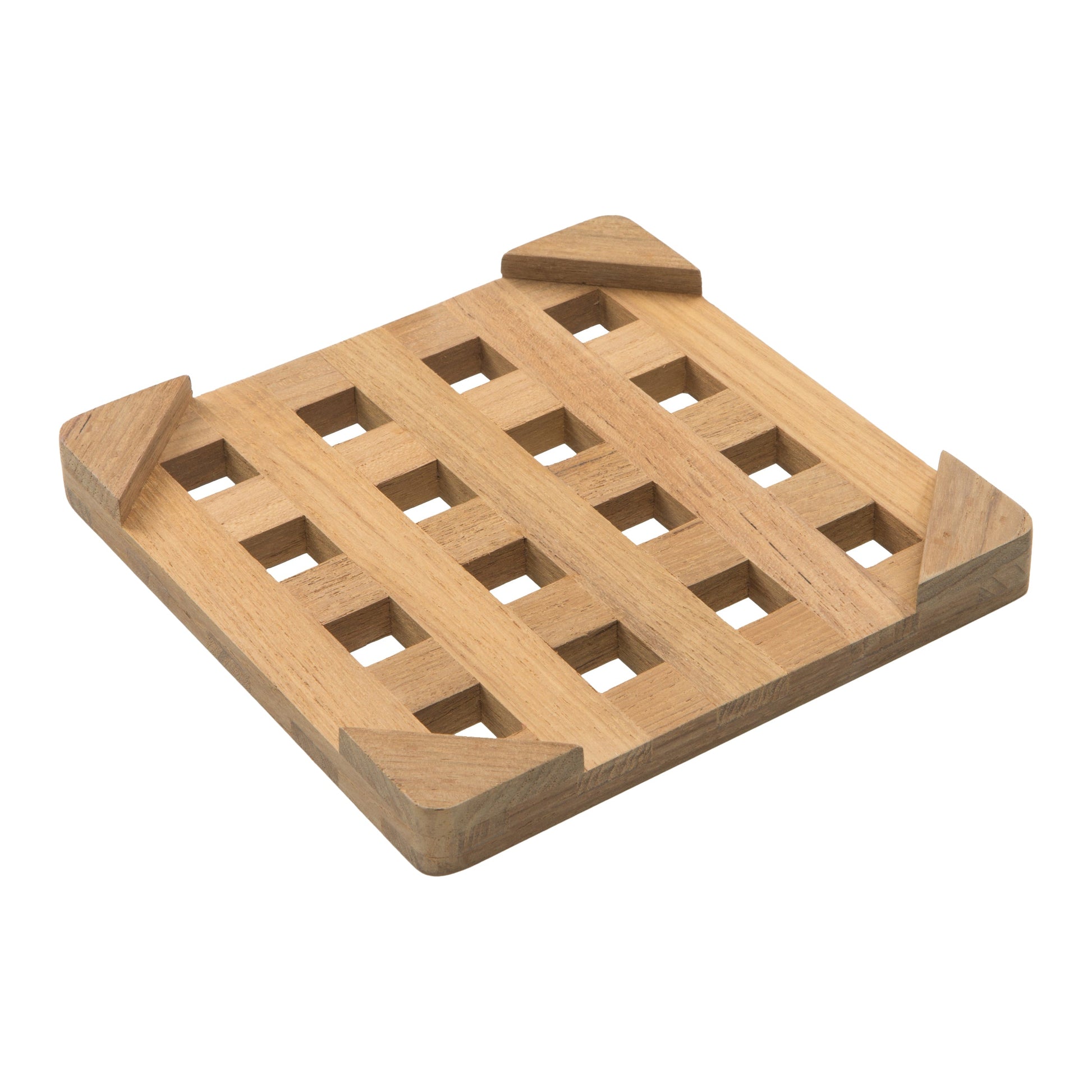 Teak Square Trivet-Trivet-Nautical Decor and Gifts