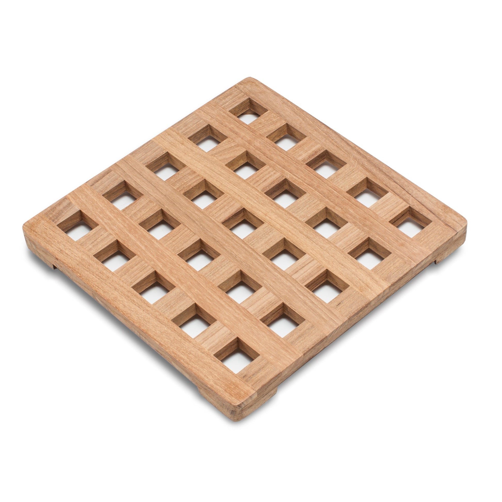 Teak Square Trivet-Trivet-Nautical Decor and Gifts