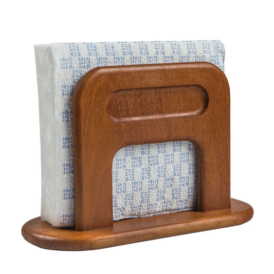 Teak Traditional Napkin Holder-Napkin Holders & Dispensers-Nautical Decor and Gifts