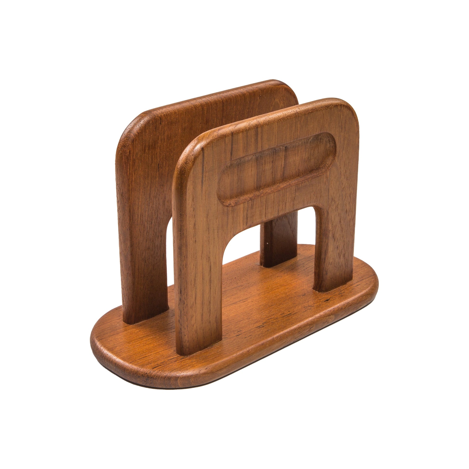 Teak Traditional Napkin Holder-Napkin Holders & Dispensers-Nautical Decor and Gifts