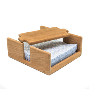 Teak Stay-Put Napkin Holder-Napkin Holders & Dispensers-Nautical Decor and Gifts