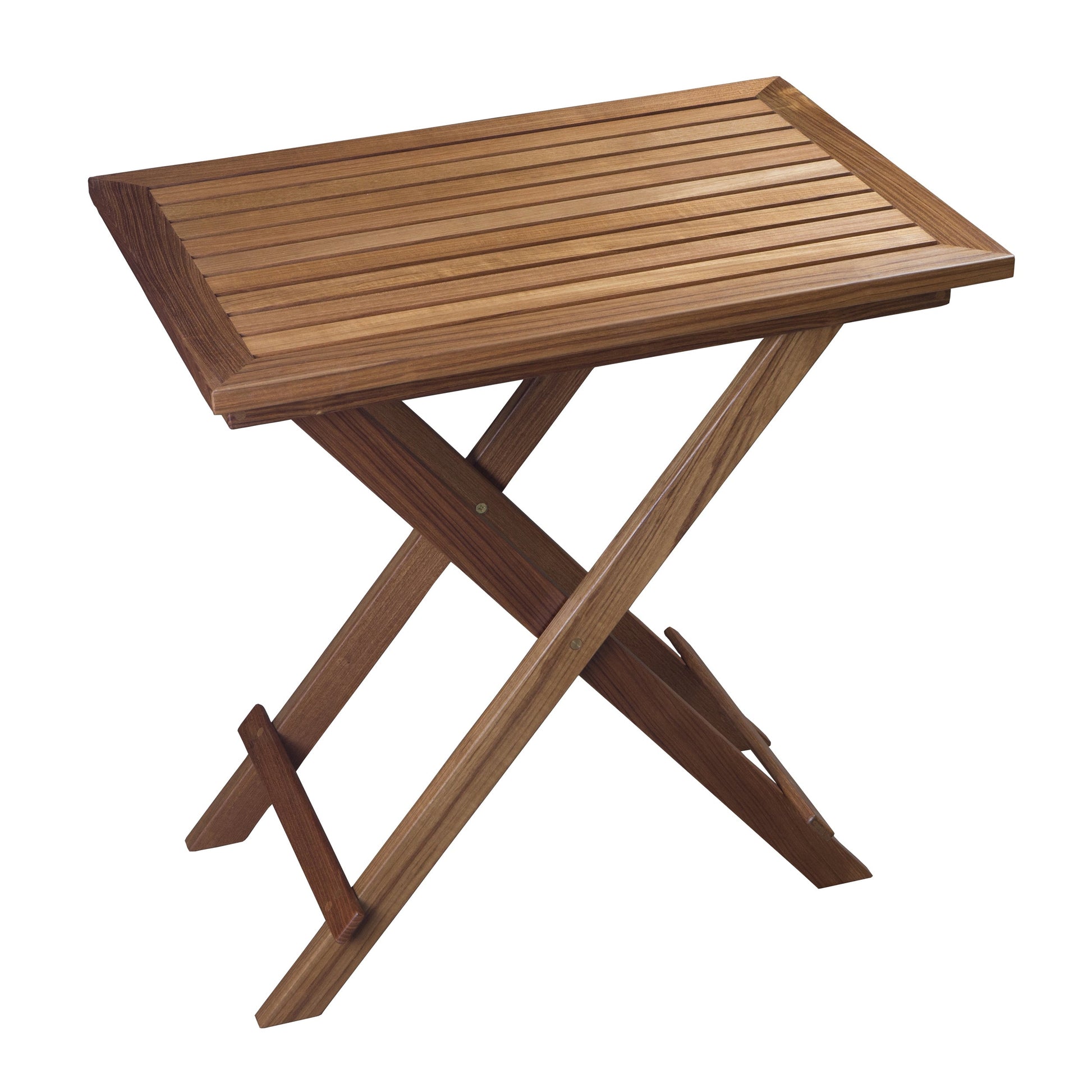 Teak Rectangle Slat Top Bistro Table-Furniture-Nautical Decor and Gifts