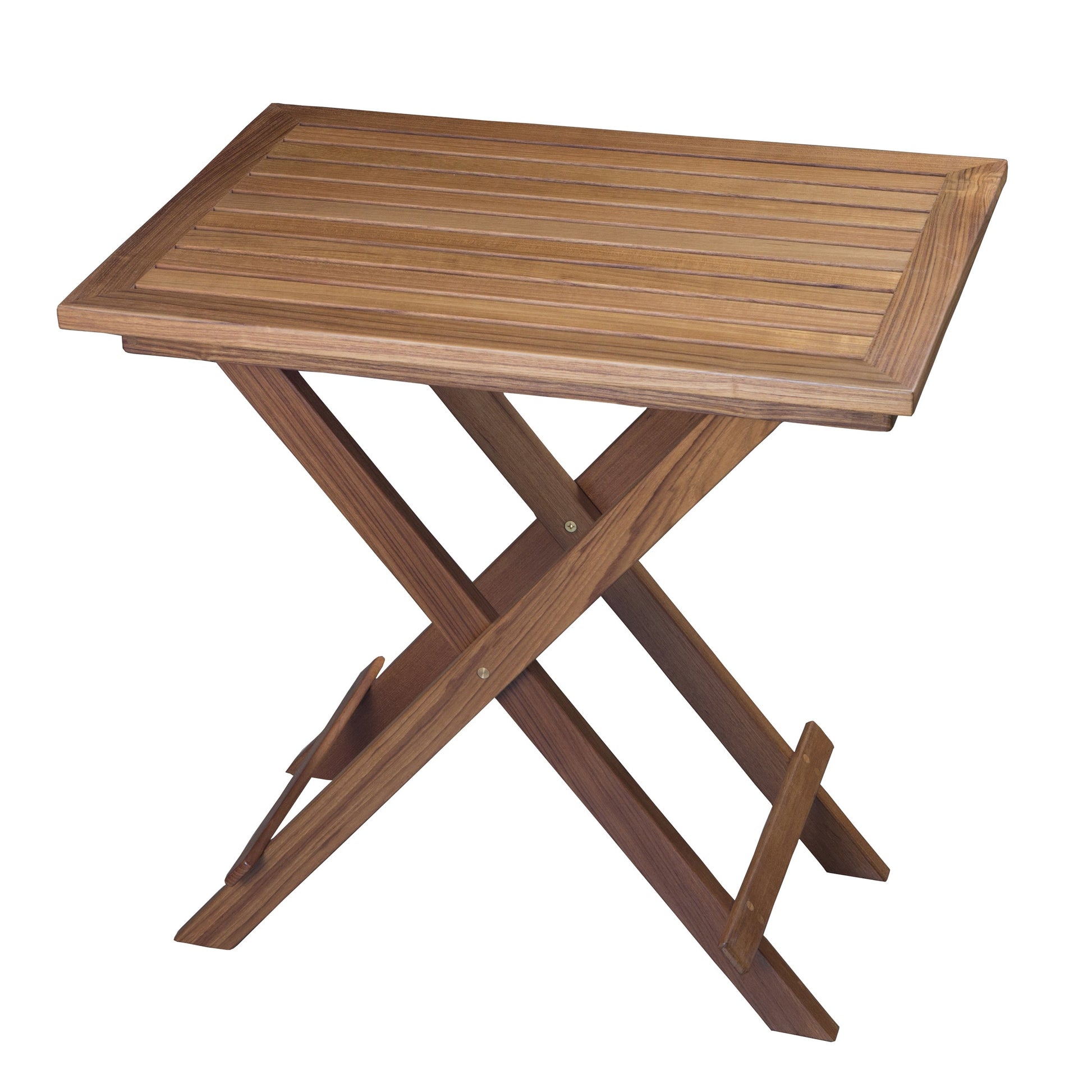 Teak Rectangle Slat Top Bistro Table-Furniture-Nautical Decor and Gifts