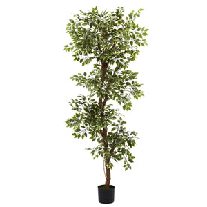Variegated Ficus Artificial Tree-Faux Plant-Nautical Decor and Gifts