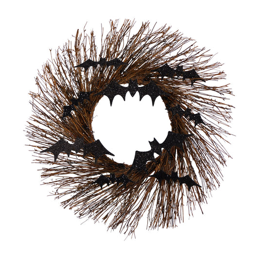 26" Halloween Bats Twig Wreath-Nautical Decor and Gifts