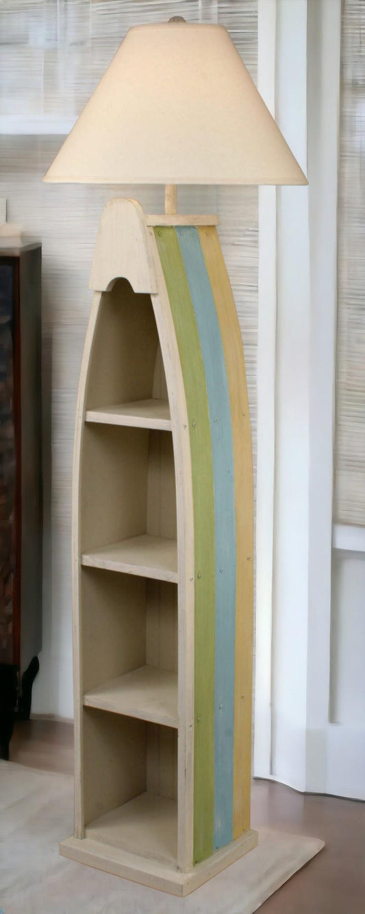 Multi Cottage Stripe Boat Floor Lamp-Lamp-Nautical Decor and Gifts