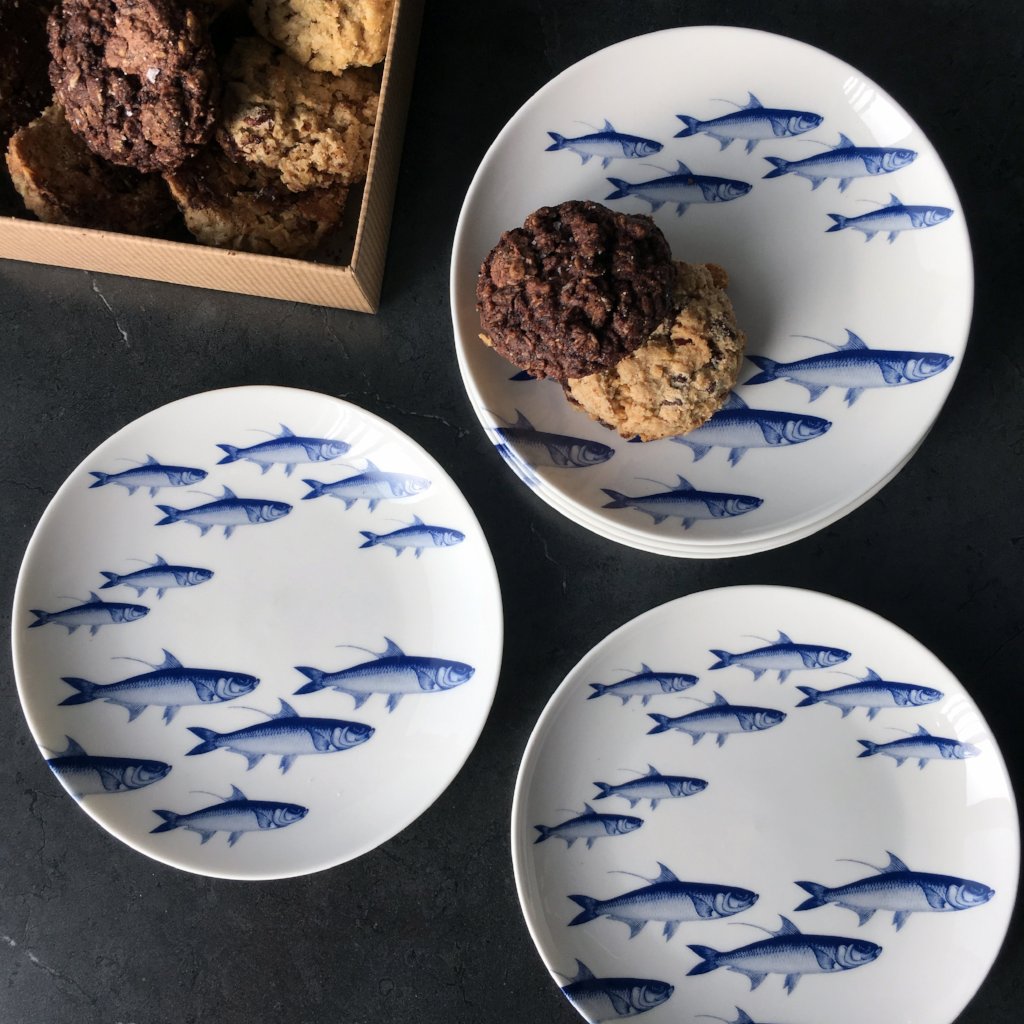 School of Fish Appetizer Plates - Set of 4-Nautical Decor and Gifts