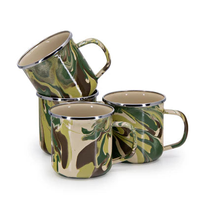 Camouflage 12 oz Mugs - Set of 4-Mug-Nautical Decor and Gifts