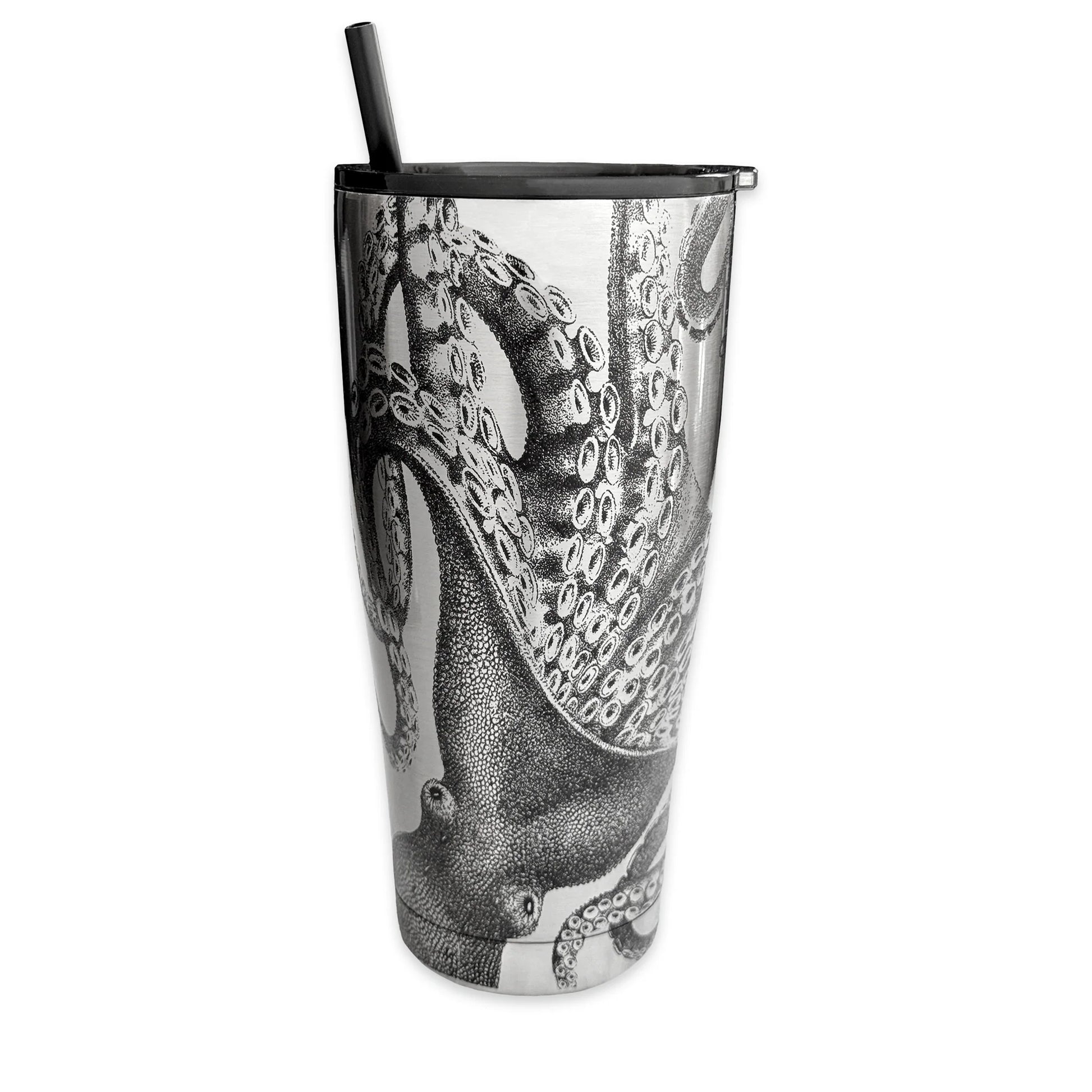 Octopus Chrome Stainless Steel Insulated Tumbler-Nautical Decor and Gifts