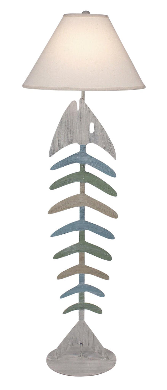 Cottage/Multi Color Bonefish Floor Lamp-Lamp-Nautical Decor and Gifts