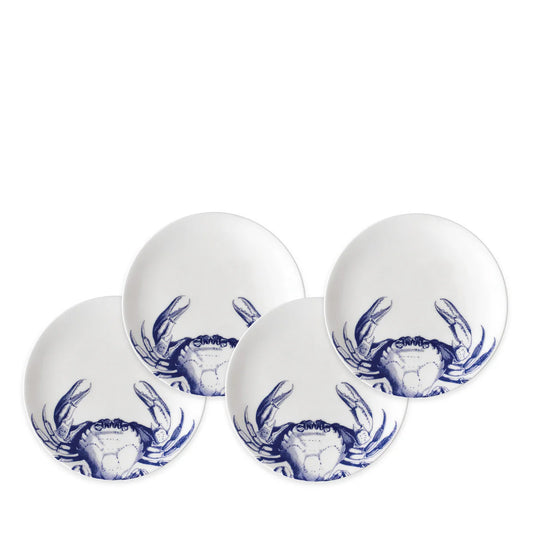 Crab Small Plates, Set of 4-Nautical Decor and Gifts