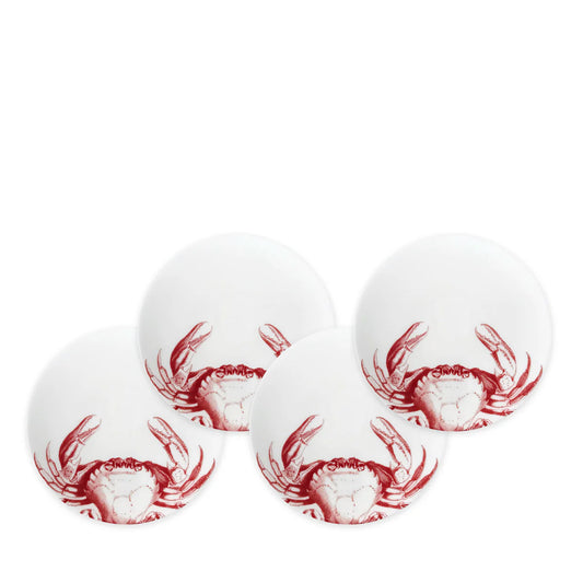 Crab Small Plates, Set of 4-Nautical Decor and Gifts