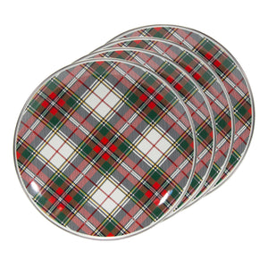 Plaid Dinner Plates - Set of 4-Plate-Nautical Decor and Gifts