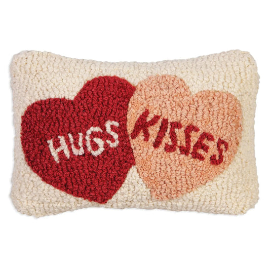 Hugs Kisses Hearts Pillow-Pillow-Nautical Decor and Gifts