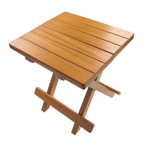 Teak Grooved Top Fold-Away Table-Furniture-Nautical Decor and Gifts