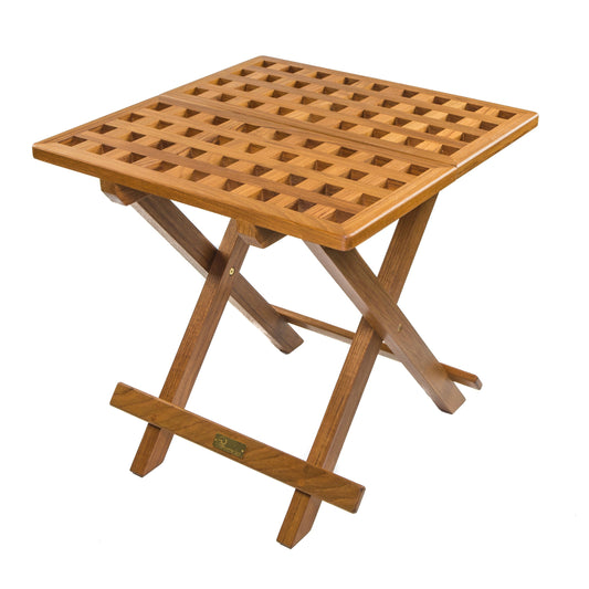 Teak Grate Top Fold-Away Table-Furniture-Nautical Decor and Gifts